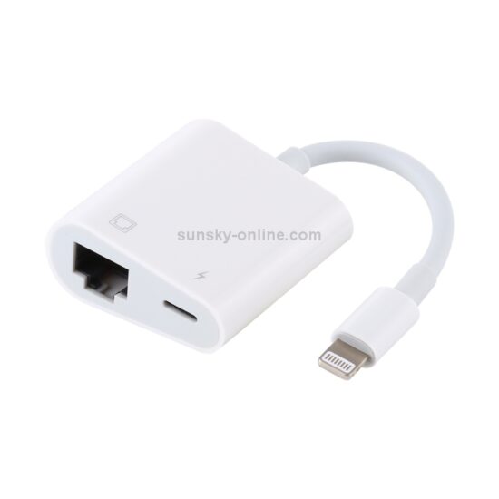 NK-1035 TC 2 Trong 1 USB-C / Lighting Male To Ethernet + Type-C Power Bộ Chuyển Đổi Đầu Cái